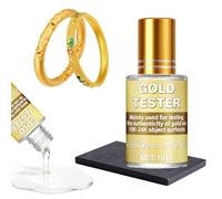 AllisWay Test Oro, Gold Tester, Assortimento di Reagenti, Test Rapido ed Efficiente, Funzionamento Semplice, Soluzioni per Testare l'Oro+Touchstone, Adatto per Metalli Preziosi 999, 10K-24K, 10ml
