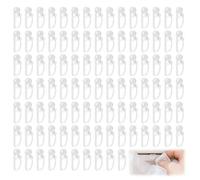 ALLisWE 100 Pezzi Ganci per Tende Scorrevoli per Binario con Rullo da 8 MM Silenzioso Plastiche Ganci Plastiche Adatti per Binario Tenda Rullo di Direzione Bianco per Finestre Porte Tende per Docce