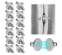 ALLisWE 24 Pezzi Fermatende Magnetici per Tende Rimovibile Fermatende Calamita Doppie Magnetica Supporto Magneti per Tende per Evitare Perdite di Luce per Camera Letto Soggiorno Bagno Cucina Ufficio