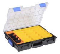 allit Valigetta per piccoli pezzi 454240 con clip di collegamento, scatole estraibili e coperchio resistente agli urti, EuroPlus Pro >K< 44/21, con 21 scomparti, dispositivo per veicoli, valigetta a