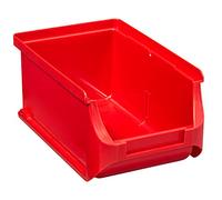 Allit 456205 ProfiPlus - Scatola impilabile per archiviazione, Polipropilene, Rosso, Misura 2 (102 x 160 x 75 mm), 1 pezzo