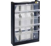 Allit 466250 - Serbatoio per piccole parti (larghezza x altezza x profondità) 300 x 465 x 80 mm, colore: nero, grigio 1 pz