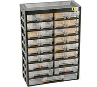 Allit Armadietto portaoggetti per piccoli oggetti, nero/giallo - 458100.