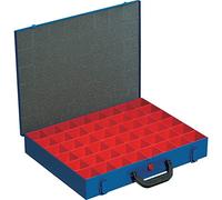 Allit, Cassetta per gli attrezzi, per minuteria, vuota, in metallo EuroPlus 44/48x63, blu, 48 inserti