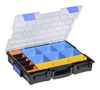 Allit EuroPlus Pro >K<44/15 - Valigetta professionale con clip di collegamento, 15 scomparti