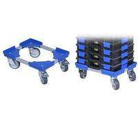 Allit Transport Roller Europlus Roll It K450, telaio blu in metallo, angoli in plastica ABS, 4 rotoli di sterzo - 1 pezzo (4543 NEW