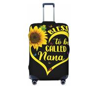 Alliya Blessed to Be Callled Sunflower - Copertura elastica per bagagli da viaggio, adatta per bagagli da 45,7 a 81,7 cm, Nero , M