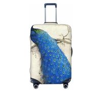 Alliya Blue Peacock - Copertura elastica per bagagli da viaggio, adatta per bagagli da 45,7 a 81,7 cm, Nero , XL