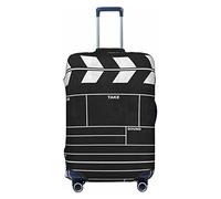 Alliya Classic Movie Clapboard - Copertura elastica per bagagli da viaggio, adatta per bagagli da 45-81 cm, Nero , L