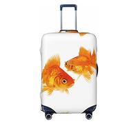 Alliya Cute Goldfish - Copertura elastica per valigie da viaggio, adatta per bagagli da 45-81 cm, Nero , S