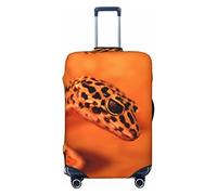 Alliya Leopard Little Gecko - Copertura elastica per bagagli da viaggio, adatta per bagagli da 45,7 a 81,7 cm, Nero , S