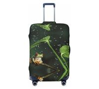 Alliya Peace Tree Frog - Copertura elastica per valigie da viaggio, adatta per bagagli da 45,7 a 81,7 cm, Nero , L