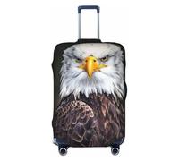 Alliya White Head Eagle - Copertura elastica per bagagli da viaggio, adatta per bagagli da 45,7 a 81,7 cm, Nero , L