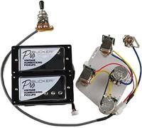 alljita 1 Set Alnico 5 Humbucker ProBucker Pickup con interruttore a spinta Pot con circuito Boad doppia bobina Pickup per chitarre Epiphone LP (Chrome Bk)