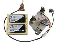 alljita 1 set Alnico 5 Humbucker ProBucker Pickup con interruttore a spinta Pot con circuito Boad doppia bobina Pickup per chitarre Epiphone LP (Chrome Ye Frame)