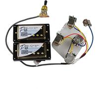 alljita 1 Set Alnico 5 Humbucker ProBucker Pickup con interruttore a spinta Pot con circuito Boad doppia bobina Pickup per chitarre Epiphone LP (Golden Bk)