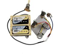 alljita 1 set Alnico 5 Humbucker ProBucker Pickup con interruttore a spinta Pot con circuito Boad doppia bobina Pickup per chitarre Epiphone LP (Zebra Ye Frame)