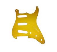 alljita 11 fori in alluminio anodizzato stile moderno ST/Strat SSS battipenna per chitarra battipenna antigraffio per Stratocaster/Strat Made in USA/Mexico Champagne Gold (arancione)