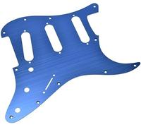 alljita 11 fori metallo alluminio anodizzato moderno stile ST/Strat SSS battipenna chitarra plettro guardia piastra antigraffio per Stratocaster/Strat Made in USA/Messico Champagne oro (blu)