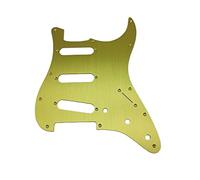 alljita 11 fori metallo alluminio anodizzato stile moderno ST/Strat SSS battipenna per chitarra Pick Guard antigraffio piastra per Stratocaster/Strat Made in USA/Mexico Champagne Gold (oro)