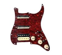 alljita Aggiornamento Precablato SSH Strat Guitar Battipenna Alnico Humbucker Set Interruttore Multifunzione 16 Way Tone High Output DCR Pickups Fit Fender USA/Mexican Stratocaster Standard Chitarra