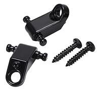 alljita Fermacarde per chitarra elettrica Albero Standard Roller String Guide con viti di montaggio per parti di ricambio per chitarra, confezione da 2 pezzi (2 pezzi nero)