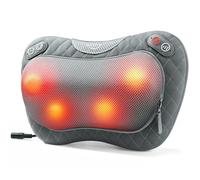 ALLJOY Cuscino massaggiante Shiatsu, massaggiatore per collo, spalle, schiena con testine massaggianti rotanti, massaggiatore per la schiena, per ufficio, casa, auto, regali per donne, uomini