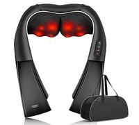 ALLJOY Massaggiatore Cervicale, Massaggiatore per Collo e Spalle con Riscaldamento, Massaggio Shiatsu Elettrico Schiena 3D Tre Velocità Regolabili, Regalo per Uomo Donna,Nero