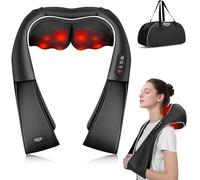 ALLJOY Massaggiatore Cervicale, Massaggiatore per Collo e Spalle con Riscaldamento, Massaggio Shiatsu Elettrico Schiena 3D Tre Velocità Regolabili,Regalo per Uomo Donna