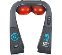 ALLJOY Massaggiatore Cervicale Senza Fili, Massaggiatore per Collo e Spalle con Riscaldamento, Massaggio Shiatsu Elettrico Schiena 3D Tre Velocità Regolabili, Regalo per Uomo Donna