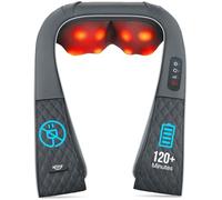 ALLJOY Massaggiatore Cervicale Senza Fili, Massaggiatore per Collo e Spalle con Riscaldamento, Massaggio Shiatsu Elettrico Schiena 3D Tre Velocità Regolabili, Regalo per Uomo Donna