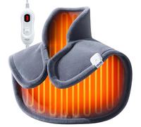 ALLJOY Termoforo Cervicale e Spalle, 22"x18" Cuscinetto Termico Riscaldato per Collo, 4 Livelli di Calore, 2.2LB, 90 Mins Spegnimento Automatico, Lavabile in Macchina