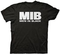 ALLKODO Men in Black Adult Mib Adult Unisex 100% Cotton Short-Sleeve T-Shirts Black XL