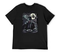 ALLKODO Men's Twin Peaks Agent Cooper T-Shirt David Lynch T-Shirt Black L