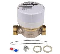 Allmess - Contatore universale Q3 2,5, lunghezza 80 mm, 3/4", acqua fredda e calda, taratura 2025