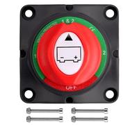 ALLmeter 1+2 Staccabatteria Interruttore Doppia Batterie di Scollegamento 200A per Auto, Camper, Barca, Battery Switch Isolator On/Off 12V-48V, Impermeabilità IP45