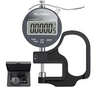 ALLmeter Calibro per Spessori Digitale 0-12,7mm/0-0,5" con Precisione di 0,01 mm/0,0005", Misuratore di Spessore Elettronico con Display LCD e Funzione Auto-Zero per Pelle, Carta, Tessuto