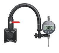 ALLmeter LCD Comparatore Centesimale 0-25.4mm con Base Magnetica Flessibile 80KG, Controllo ON/OFF, Indicatore Digitale di Precisione 0.01mm/0.0005" con Braccio Regolabile e Valigetta