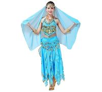 AllMonyba Donne Danza del Ventre Set Adulti Orientale Indiano Bollywood Danza Vestiti Palcoscenico Performance Danza del Ventre Indossare