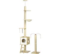 AllMyPets Albero Gatti ad Regolabile Tiragraffi 40x40x225-285 cm