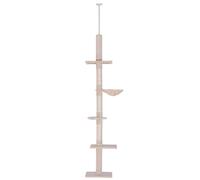 AllMyPets Albero Tiragraffi Multilivello a Soffitto con Amaca Beige D3DH9CWBEI
