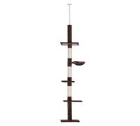 AllMyPets Albero Tiragraffi Multilivello a Soffitto con Amaca Marrone D3DH9BNMAR