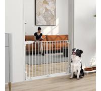 AllMyPets Cancelletto per Cani 74.5-111.5x74.5 cm Chiusura Automatica Bianco