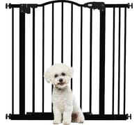 AllMyPets Cancelletto per Cani Estensibile con 2 Blocchi e Chiusura Automatica in Metallo e Plastica 74-87x78 cm colore Nero - U5635BK