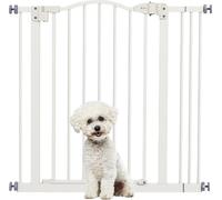 AllMyPets Cancelletto per Cani Estensibile con 2 Blocchi e Chiusura Automatica in Metallo e Plastica 74-87x78 cm colore Bianco - U5625WT