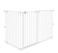 AllMyPets Cancelletto per Cani Taglia Media a 3 Pannelli 206x90 Bianco D92DHWT