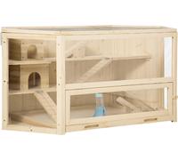 AllMyPets Casetta per Criceti in Legno 3 Livelli Tetto Apribile 115x60x55 082V00