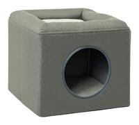 AllMyPets Casetta per Gatti 2 Livelli in Legno,Poliestere e Plastica Verde