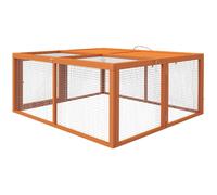 AllMyPets Conigliera da Esterno Pieghevole per 2-3 Roditori Arancione 0OGW110F