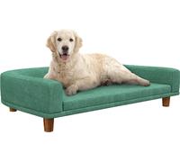 AllMyPets Divano per Cani di Taglia Grande con Gambe Rialzate e Cuscino Sfoderabile 98x67x25 cm Verde Chiaro